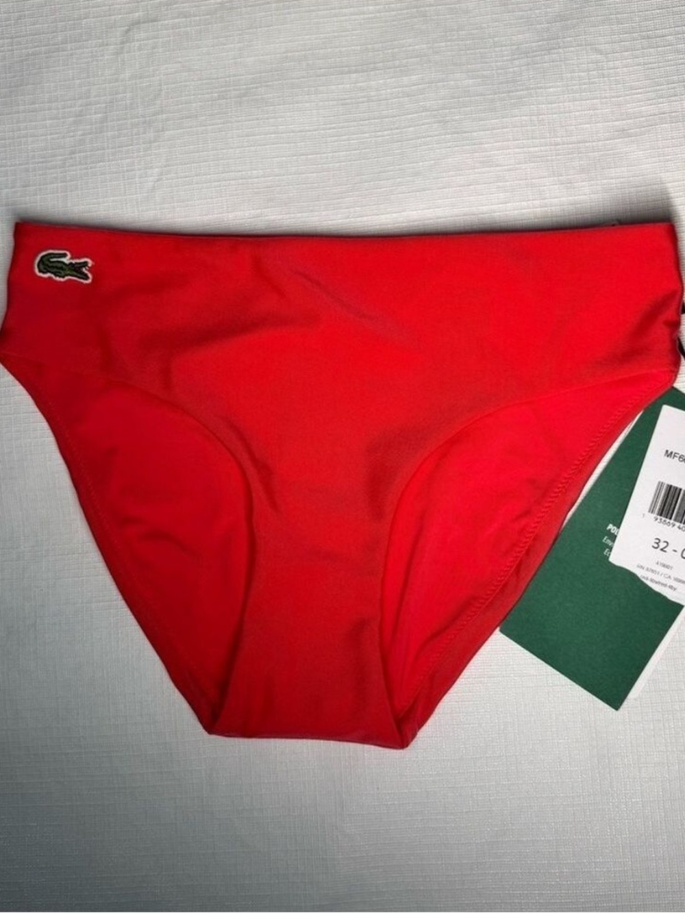 Lacoste Red Bikini Mid-Rise Swimwear. 32 XS